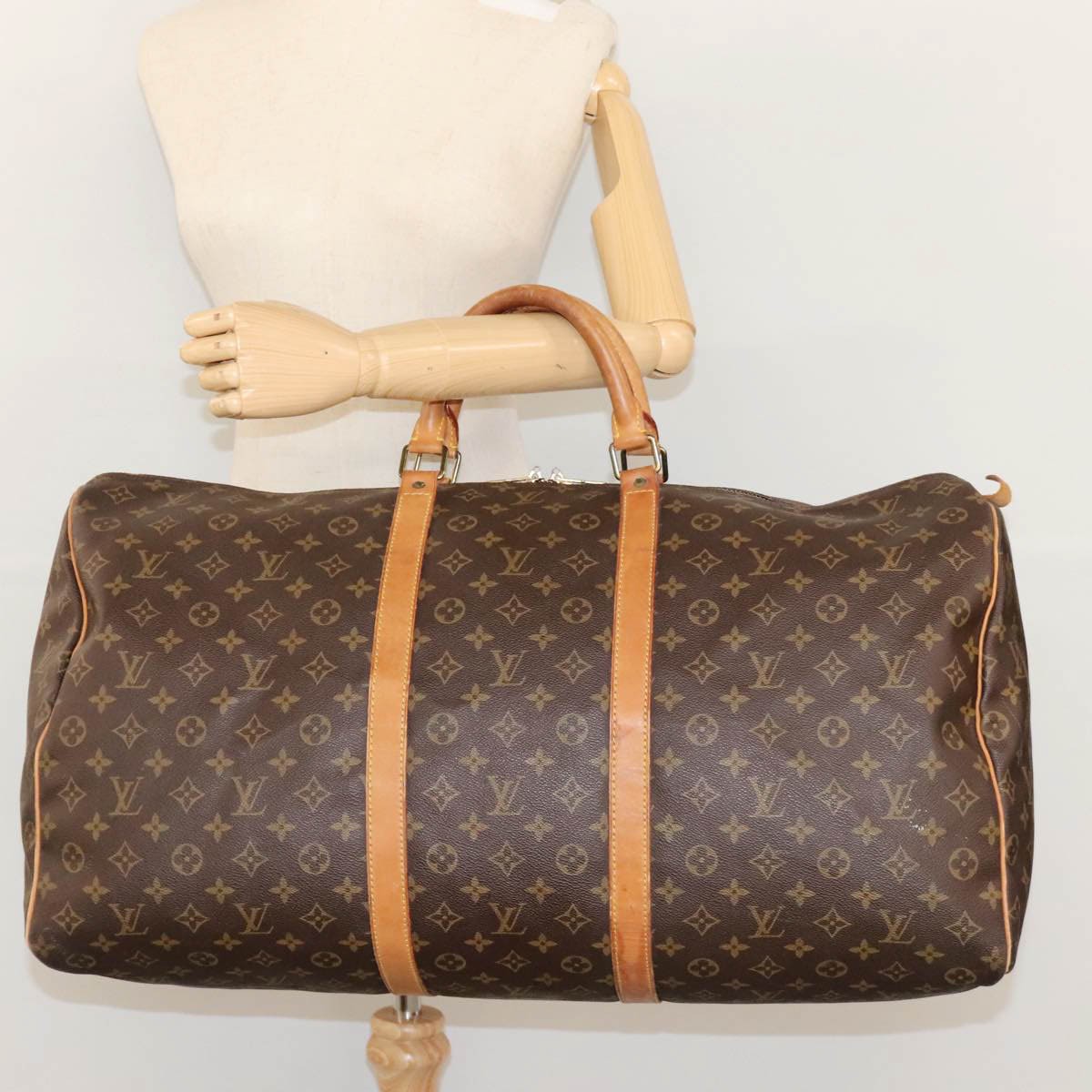 Louis Vuitton Keepall Bag Monogram Canvas Brown Canvas Travel Bag