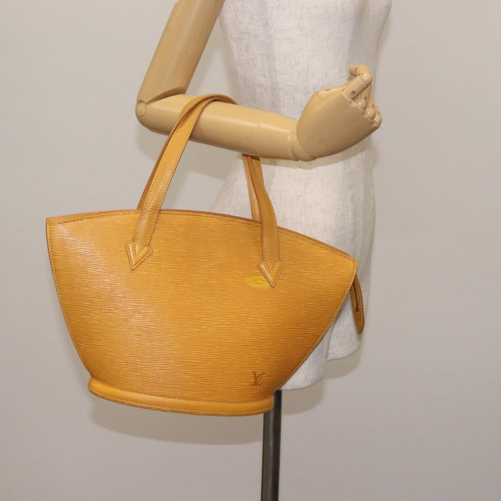 Louis Vuitton Saint Jacques Handbag Epi Leather Yellow Leather Handbag
