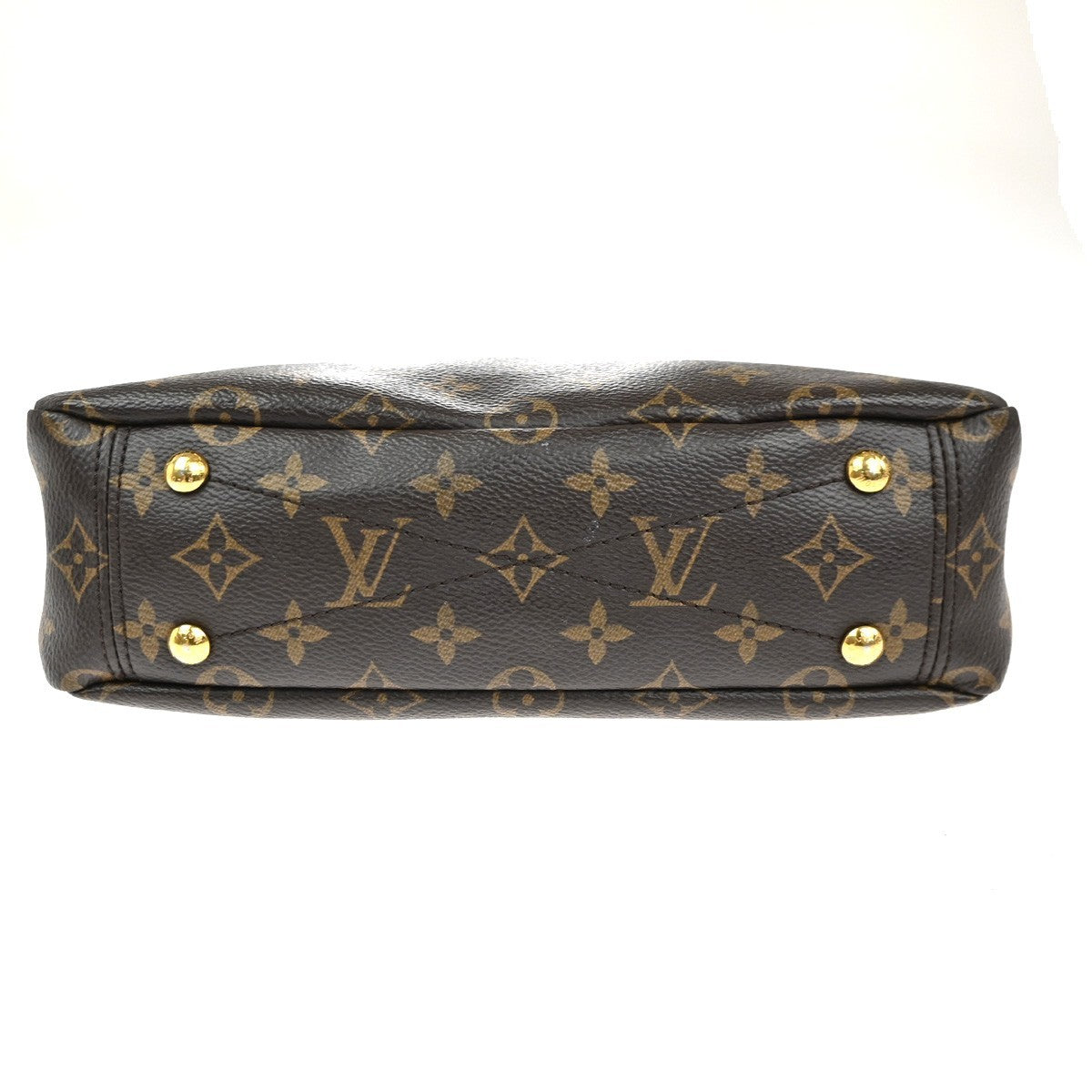Louis Vuitton Pallas Tote Monogram Canvas With Leather Brown Canvas Handbag