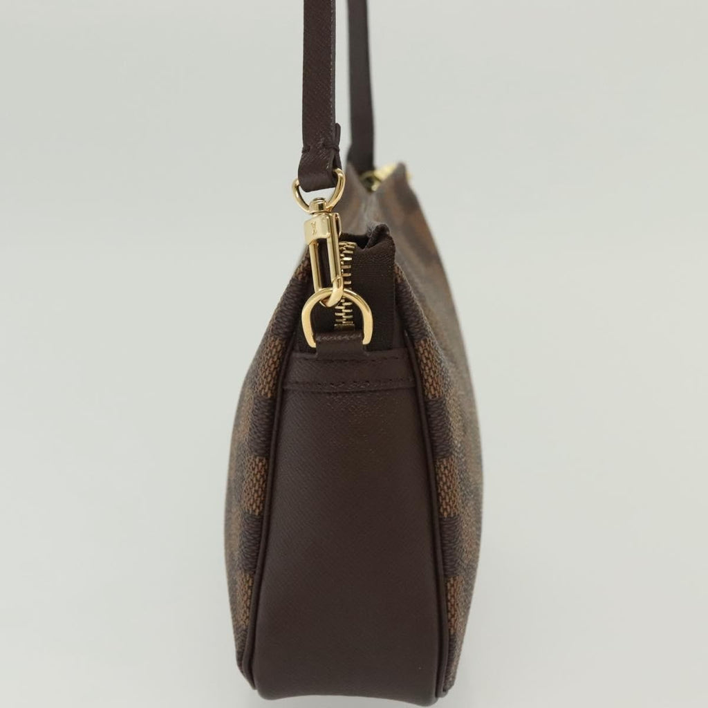 Louis Vuitton Trousse Make Up Bag Damier Canvas Brown Canvas Shoulder Bag