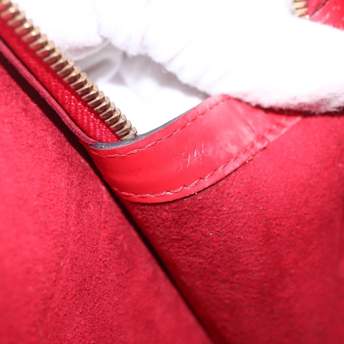 Louis Vuitton Lussac Handbag Epi Leather Red Leather Shoulder Bag