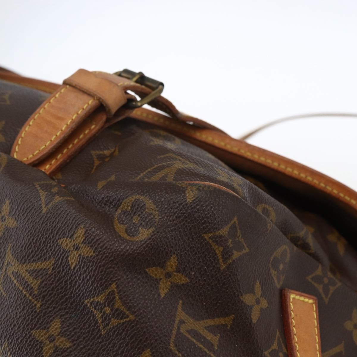 Louis Vuitton Saumur Handbag Monogram Canvas Brown Canvas Shoulder Bag
