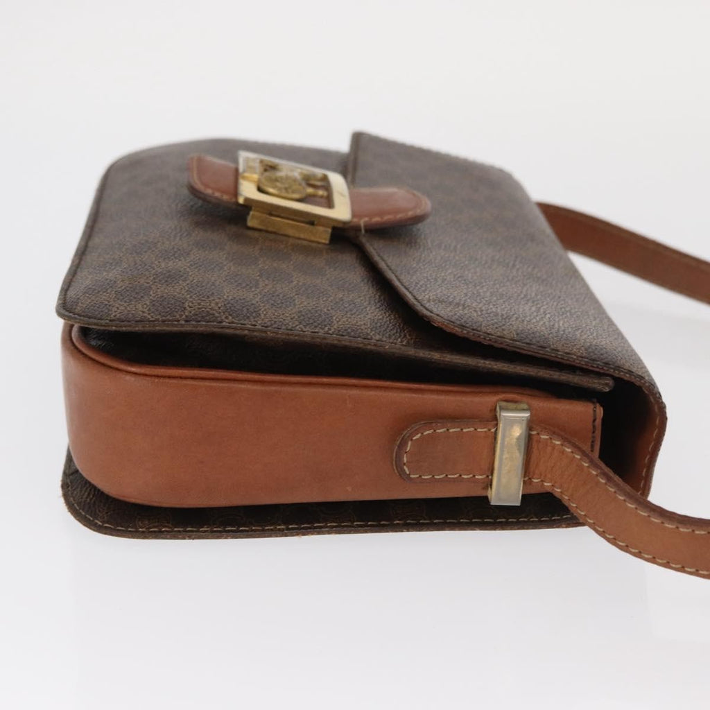 Celine Vintage Horse Carriage Macadam Shoulder Bag Canvas Brown Pvc Shoulder Bag Bag