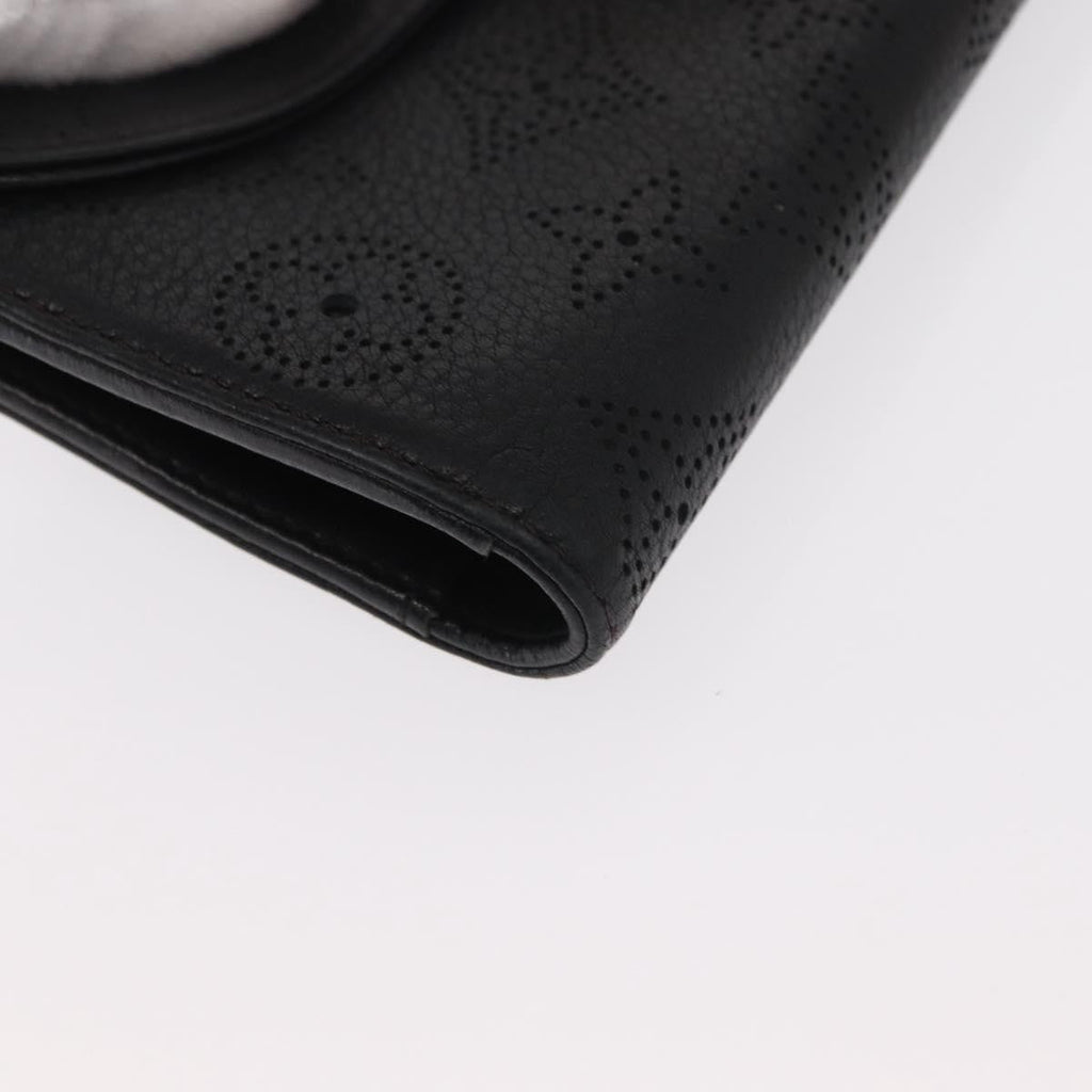 Louis Vuitton Amelia Wallet Mahina Leather Black Leather Wallets Accessory