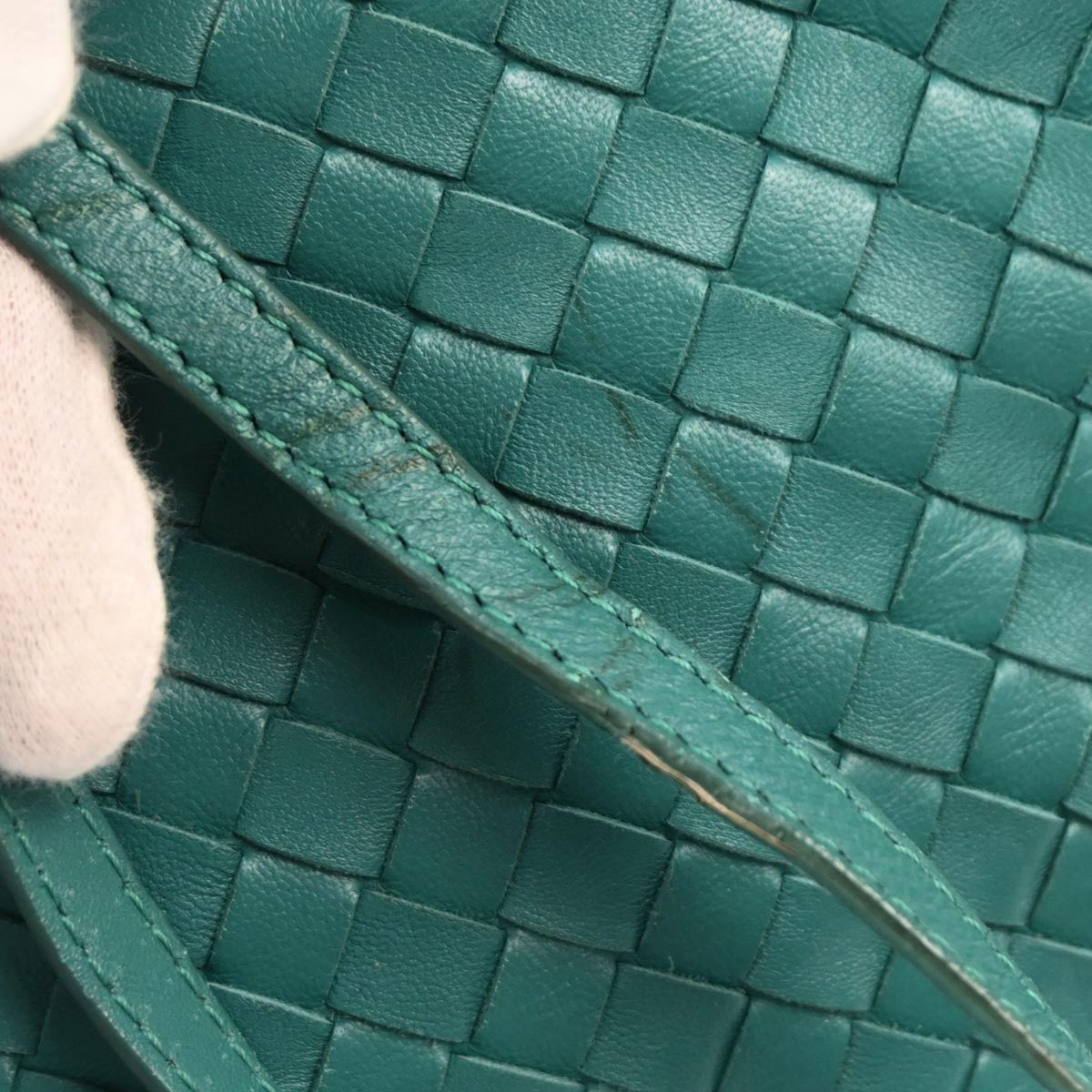 Bottega Veneta Zip Cube Messenger Intrecciato Nappa Green Leather Shoulder Bag Bag