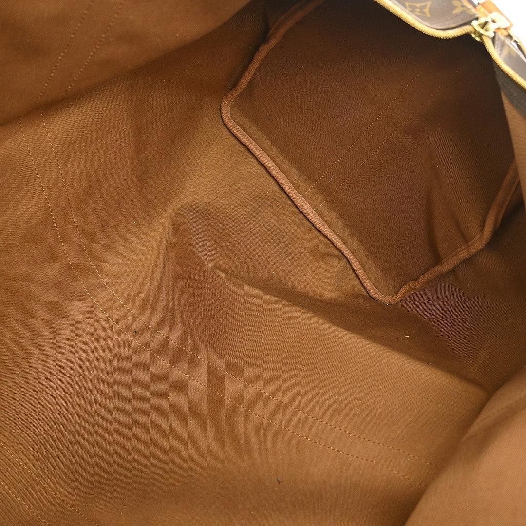 Louis Vuitton Keepall Bandouliere Bag Monogram Canvas Brown Canvas Travel Bag