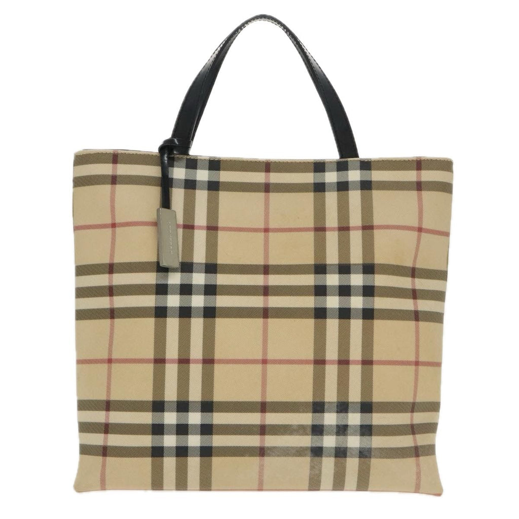 Burberry Nova Check Tote Canvas And Leather Beige Pvc Tote Bag