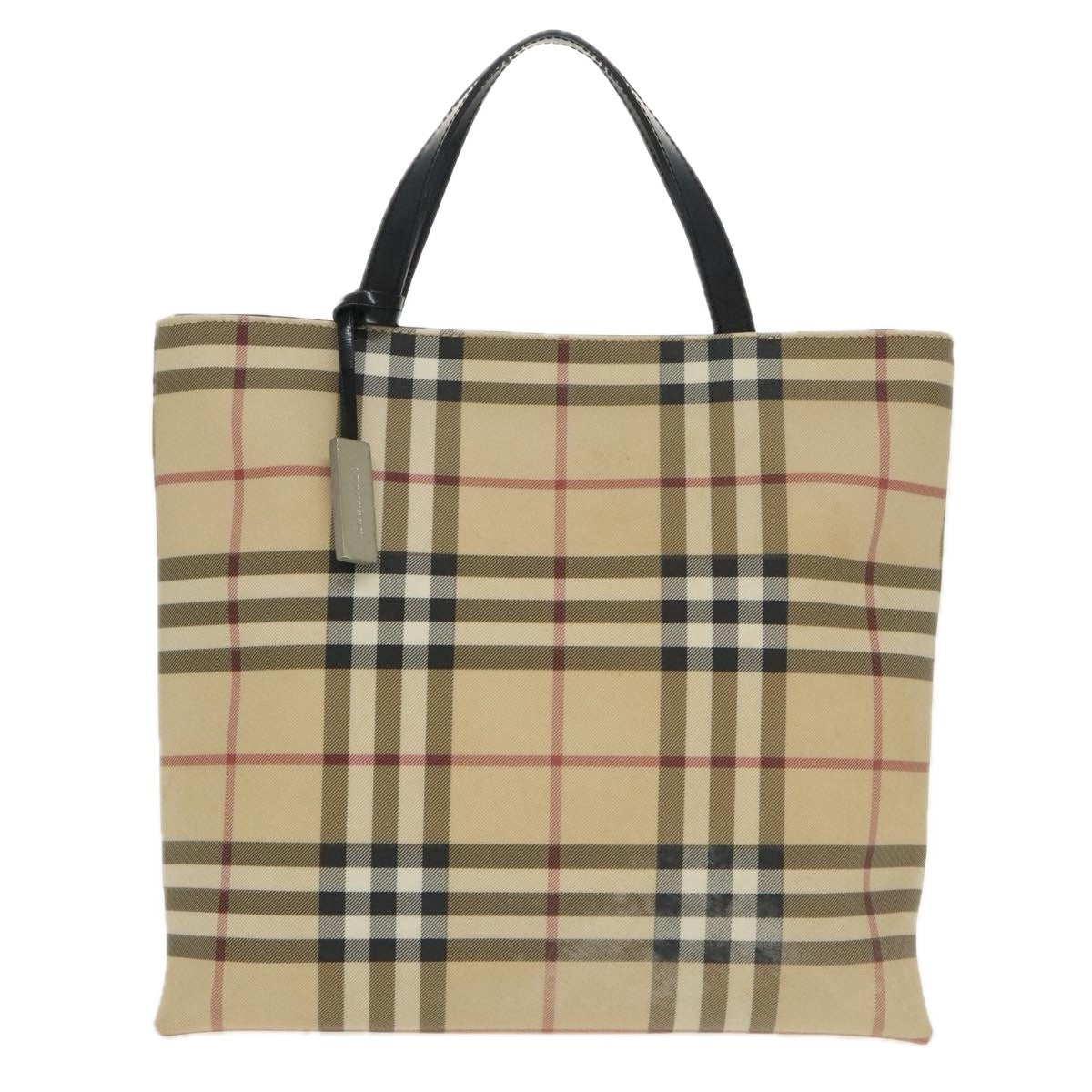 Burberry Nova Check Tote Canvas And Leather Beige Pvc Tote Bag