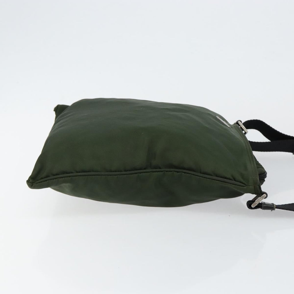 Prada Flat Messenger Bag Tessuto Khaki Nylon Shoulder Bag Bag