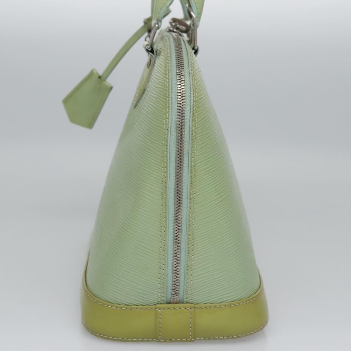 Louis Vuitton Alma Handbag Electric Epi Leather Green Patent_Leather Handbag