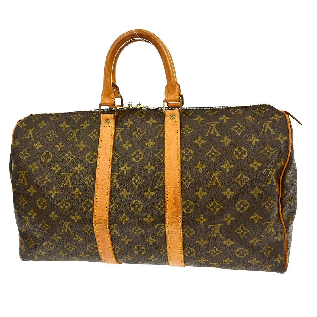 Louis Vuitton Keepall Bag Monogram Canvas Brown Canvas Travel Bag