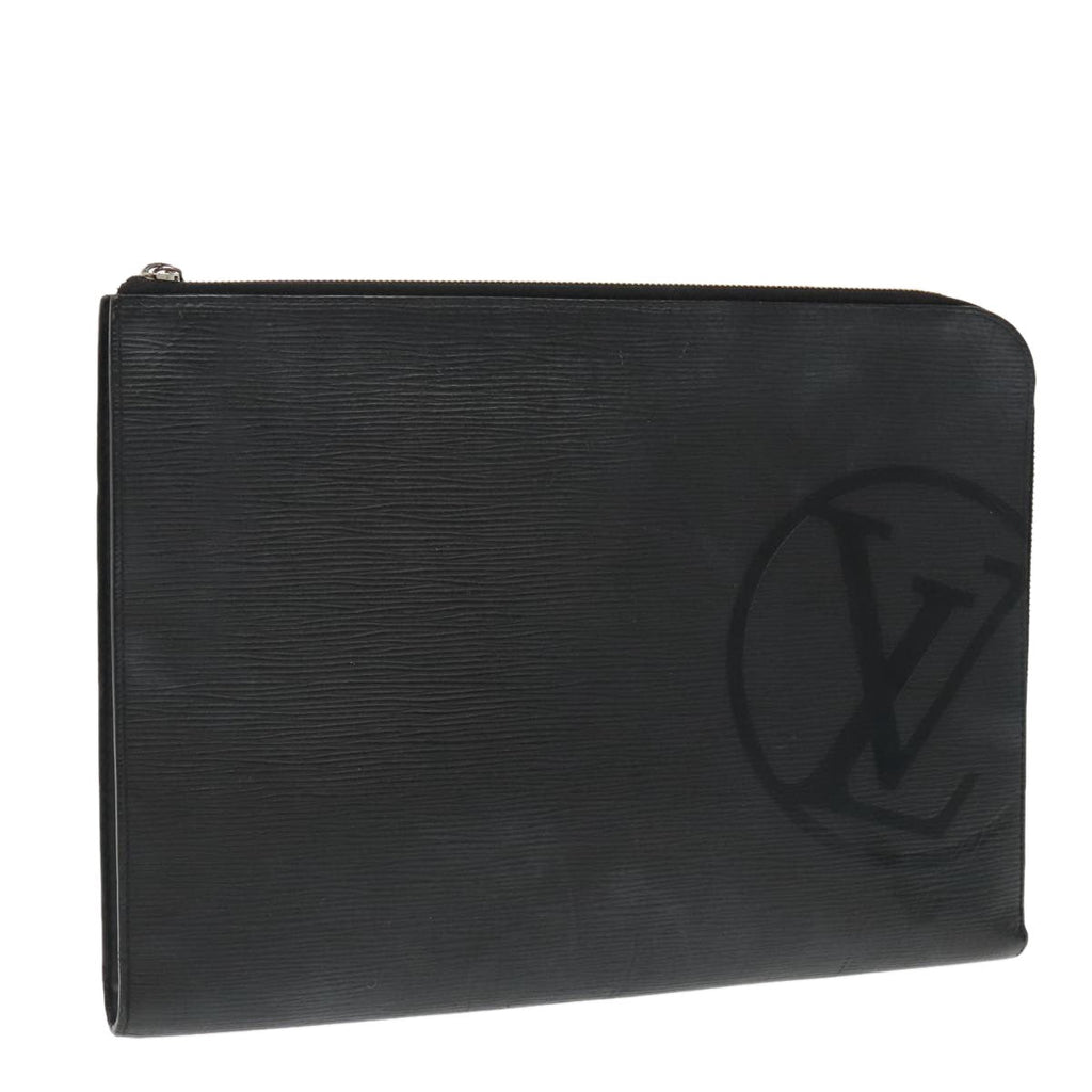 Louis Vuitton Pochette Jour Initials Epi Leather Black Leather Clutche & Pouche Bag