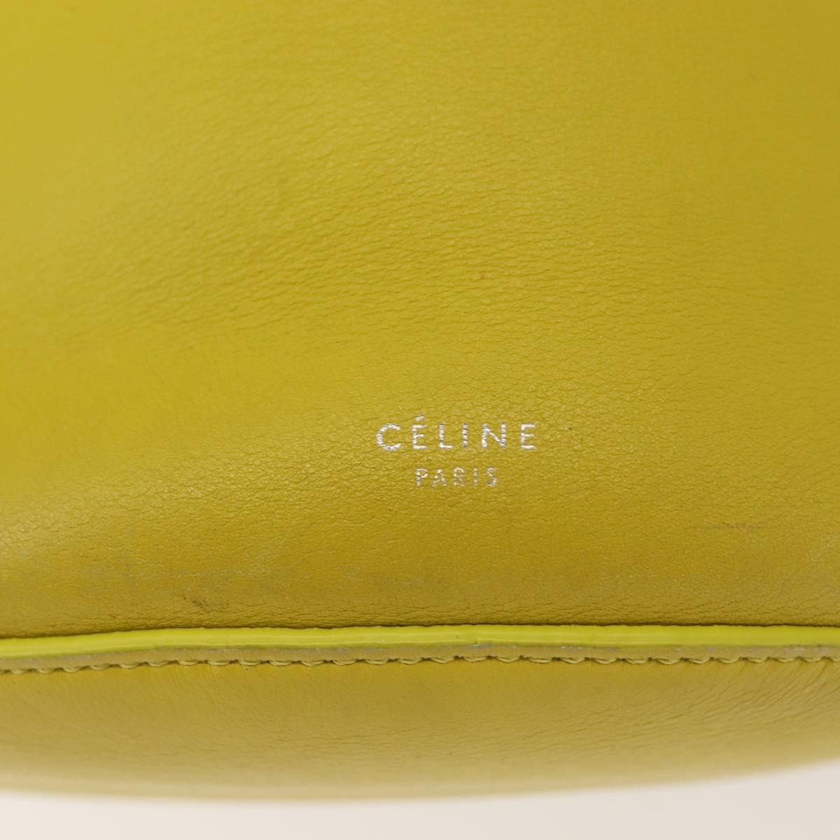 Celine Long Strap Big Bag Bucket Leather Yellow Leather Shoulder Bag Bag