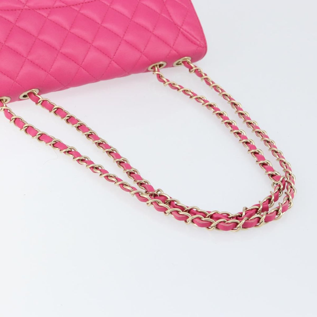 Chanel Mademoiselle Chic Flap Bag Quilted Lambskin Pink Leather Shoulder Bag Bag