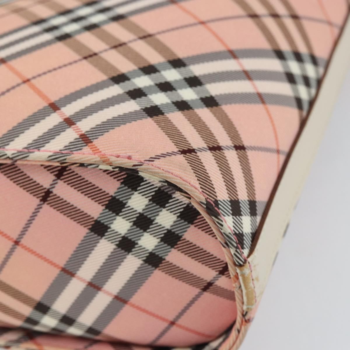 Burberry Nova Check Shoulder Bag Canvas Pink Canvas Shoulder Bag