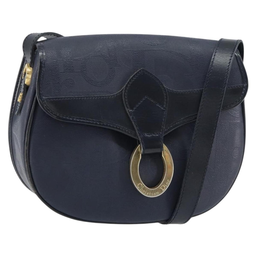 Christian Dior Trotter Shoulder Bag Canvas Navy Canvas Shoulder Bag Bag (Pre-Owned)