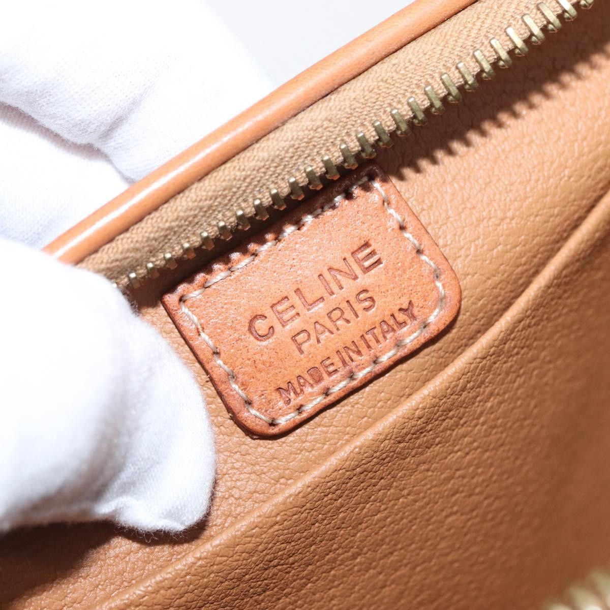Celine Macadam Pochette Canvas And Leather Brown Canvas Clutche & Pouche Bag