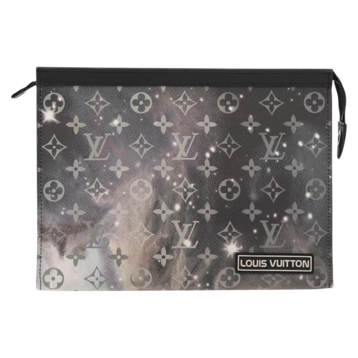 Louis Vuitton Pochette Voyage Monogram Eclipse Canvas Gray Canvas Clutche & Pouche Bag