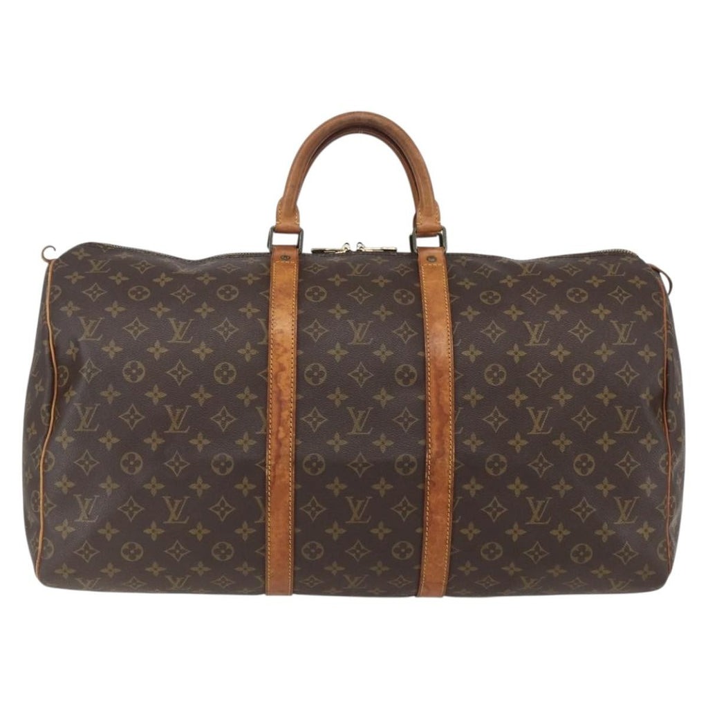 Louis Vuitton Keepall Bag Monogram Canvas Brown Canvas Travel Bag