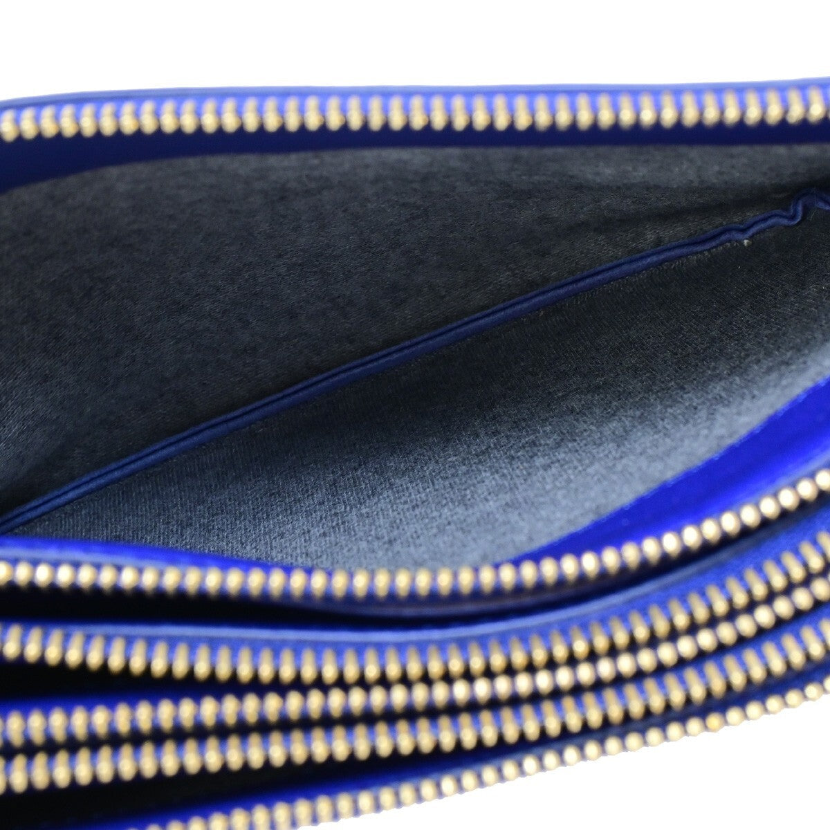 Celine Trio Crossbody Bag Leather Blue Leather Bag