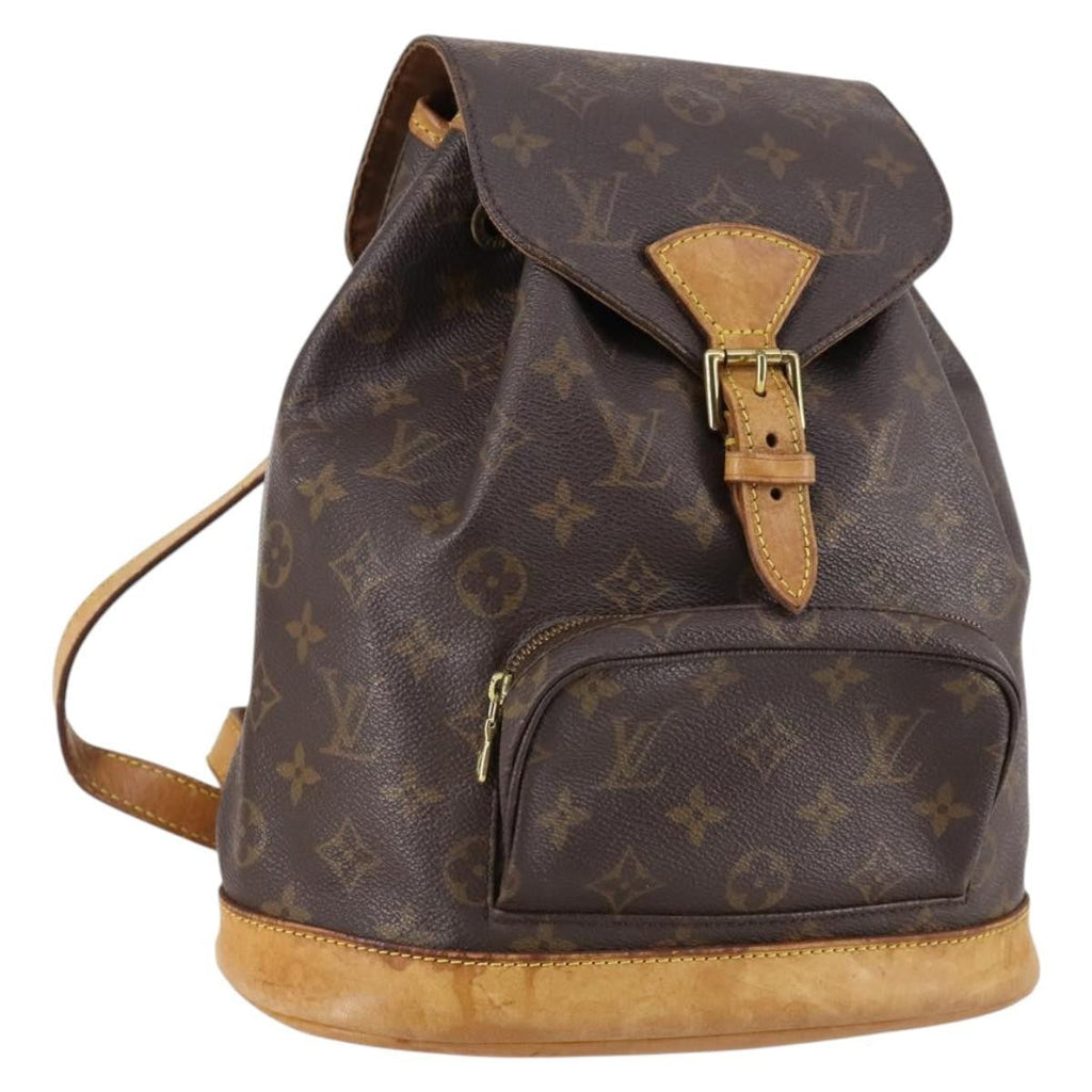 Louis Vuitton Vintage Montsouris Backpack Monogram Canvas Brown Canvas Backpack Bag