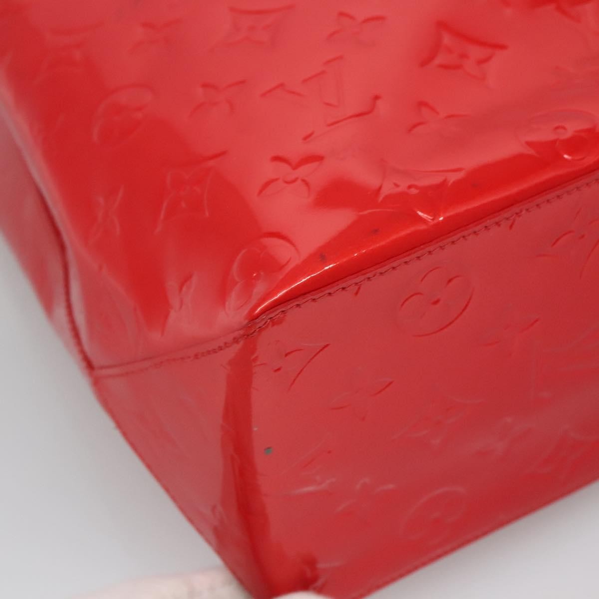 Louis Vuitton Reade Handbag Monogram Vernis Red Patent_Leather Handbag