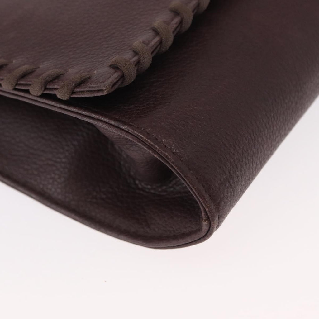 Saint Laurent Vintage Shoulder Bag Leather Purple Leather Shoulder Bag Bag (Pre-Owned)