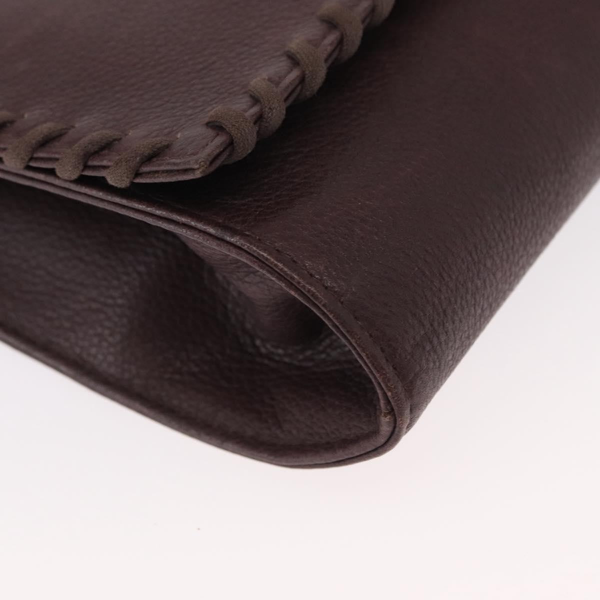 Saint Laurent Vintage Shoulder Bag Leather Purple Leather Shoulder Bag Bag (Pre-Owned)