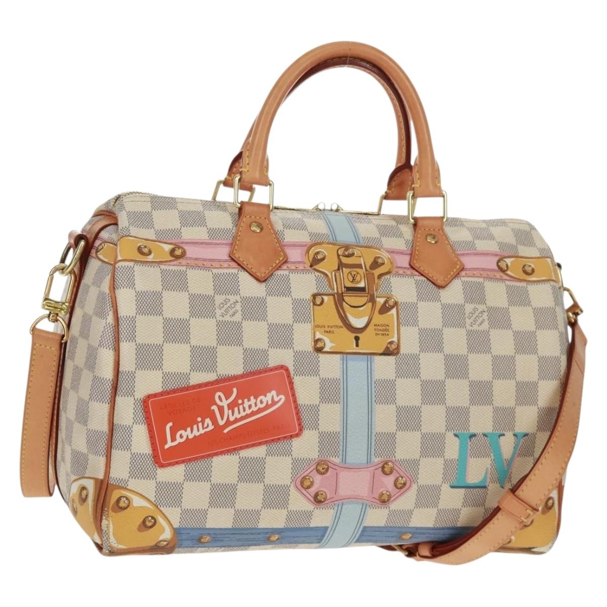 Louis Vuitton Speedy Bandouliere Bag Limited Edition Summer Trunks Monogram Canvas Multicolour Canvas Handbag