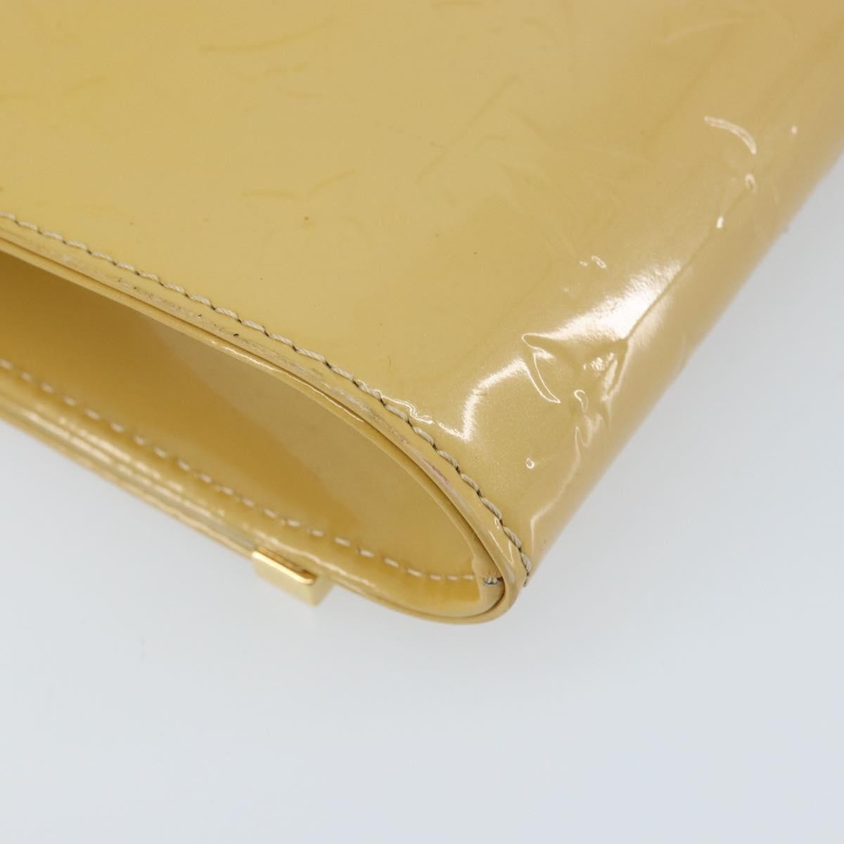 Louis Vuitton Ana Bag Monogram Vernis Yellow Patent_Leather Clutche & Pouche Bag