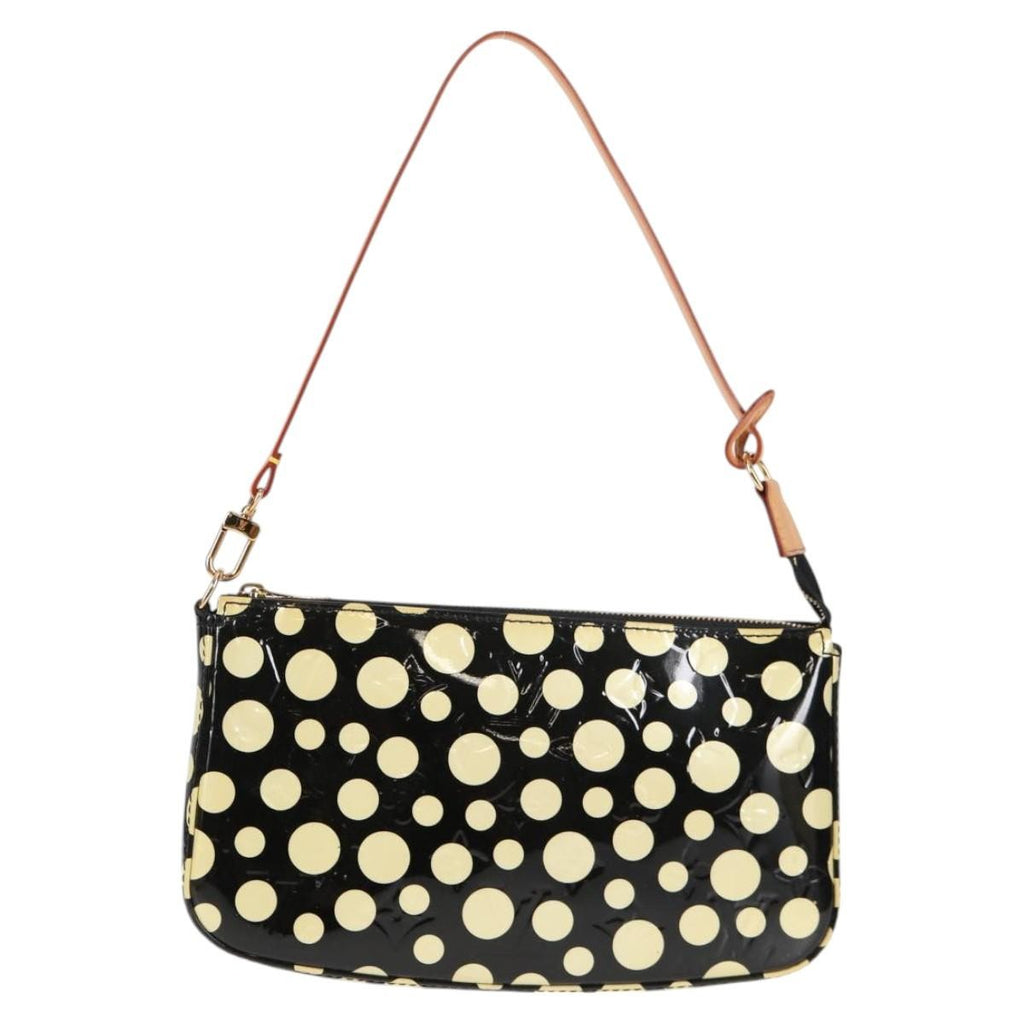 Louis Vuitton Pochette Accessoires Nm Kusama Infinity Dots Monogram Vernis Black Patent_Leather Clutche & Pouche Bag