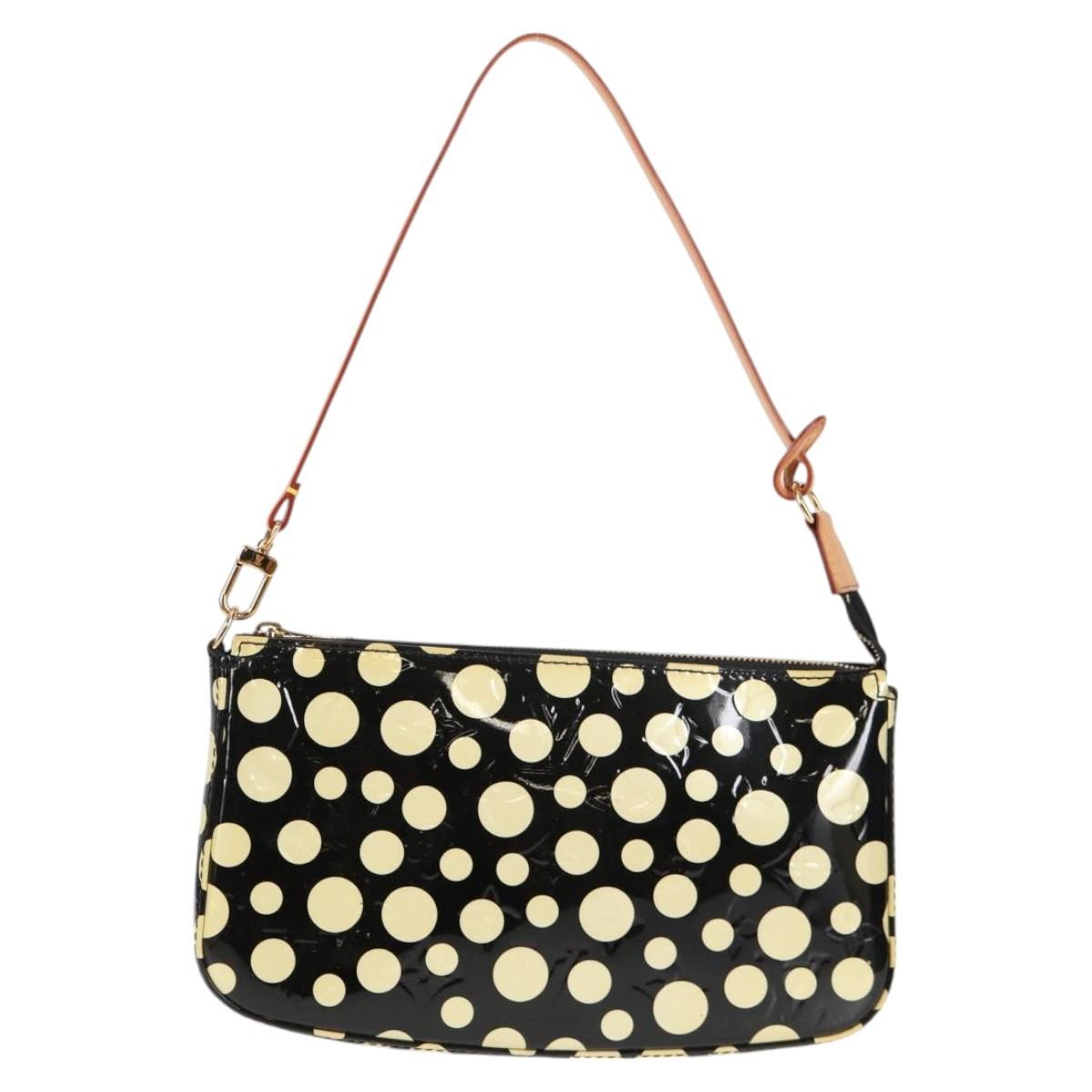 Louis Vuitton Pochette Accessoires Nm Kusama Infinity Dots Monogram Vernis Black Patent_Leather Clutche & Pouche Bag