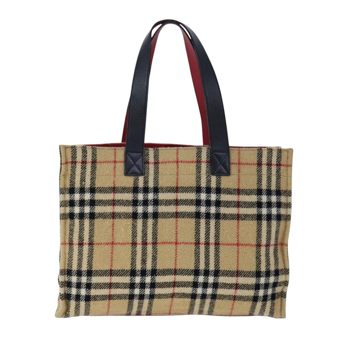 Burberry Nova Check Blue Label Cotton Beige Cotton Tote Bag