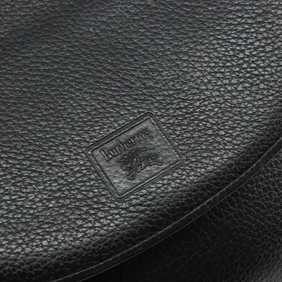 Burberry Vintage Shoulder Bag Leather Black Leather Shoulder Bag