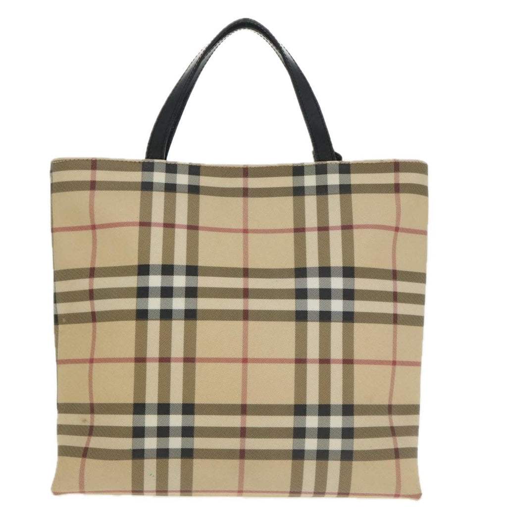 Burberry Nova Check Tote Canvas And Leather Beige Pvc Tote Bag