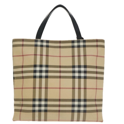 Burberry Nova Check Tote Canvas And Leather Beige Pvc Tote Bag