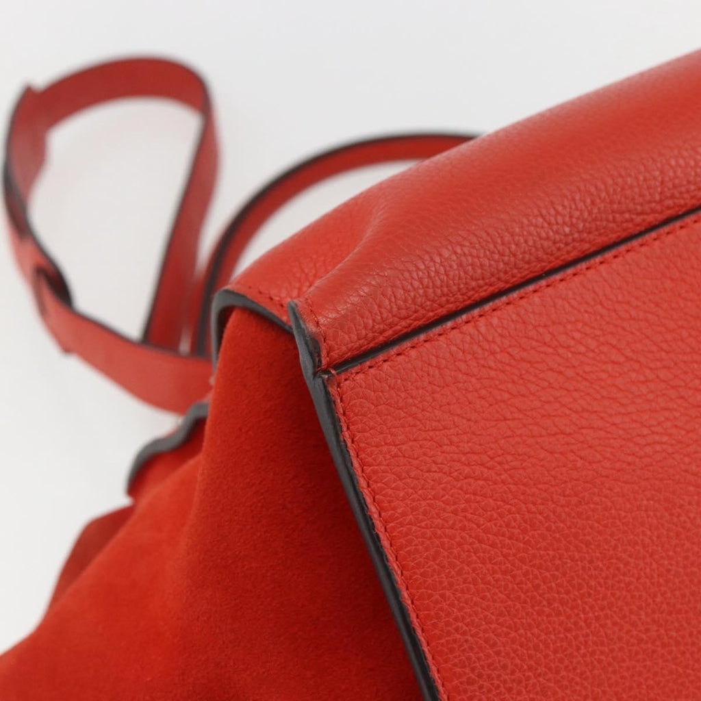 Celine Trapeze Bag Leather Red Leather Handbag