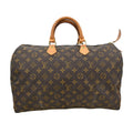 Louis Vuitton Speedy Handbag Monogram Canvas Brown Canvas,Leather Handbag
