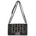 Chanel Boy Flap Bag Tweed And Leather Black Leather Shoulder Bag Bag