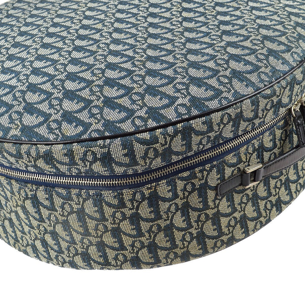 Christian Dior Vintage Trotter Handbag Canvas Navy Canvas Handbag (Pre-Owned)