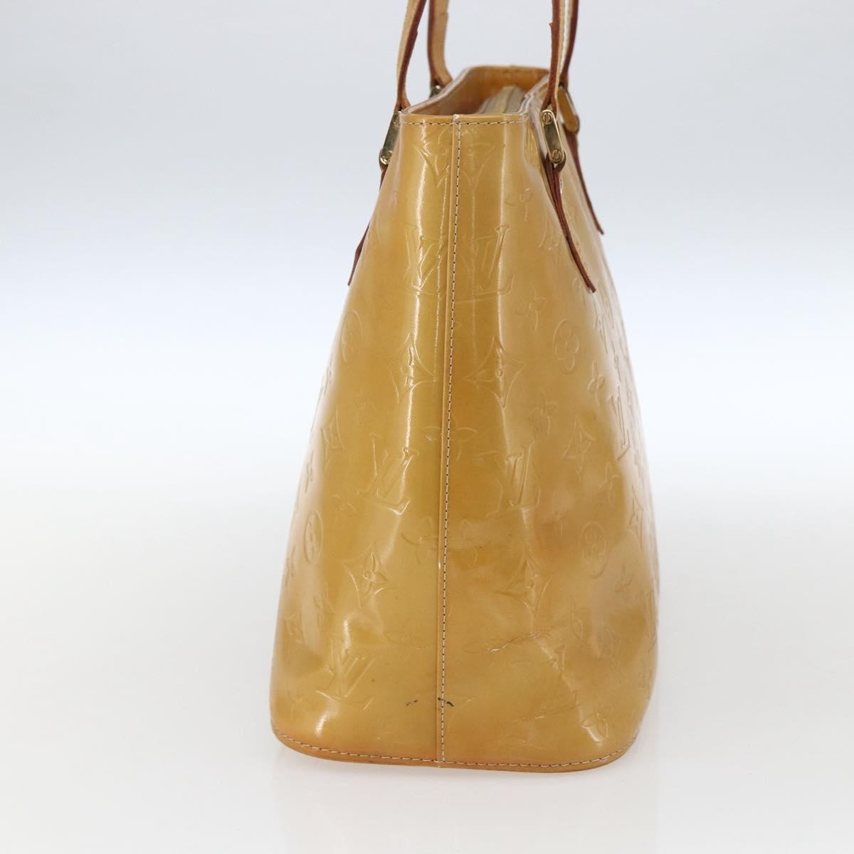 Louis Vuitton Houston Handbag Monogram Vernis Beige Patent_Leather Tote Bag