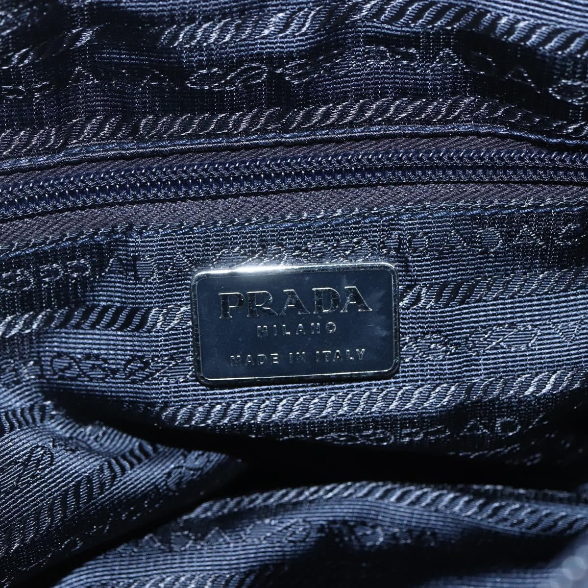 Prada Zip Buckle Messenger Bag Tessuto Navy Nylon Shoulder Bag Bag