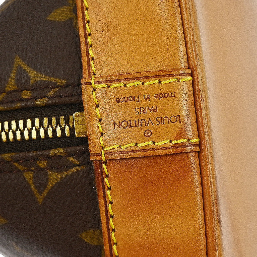 Louis Vuitton Alma Handbag Monogram Canvas Brown Canvas Handbag