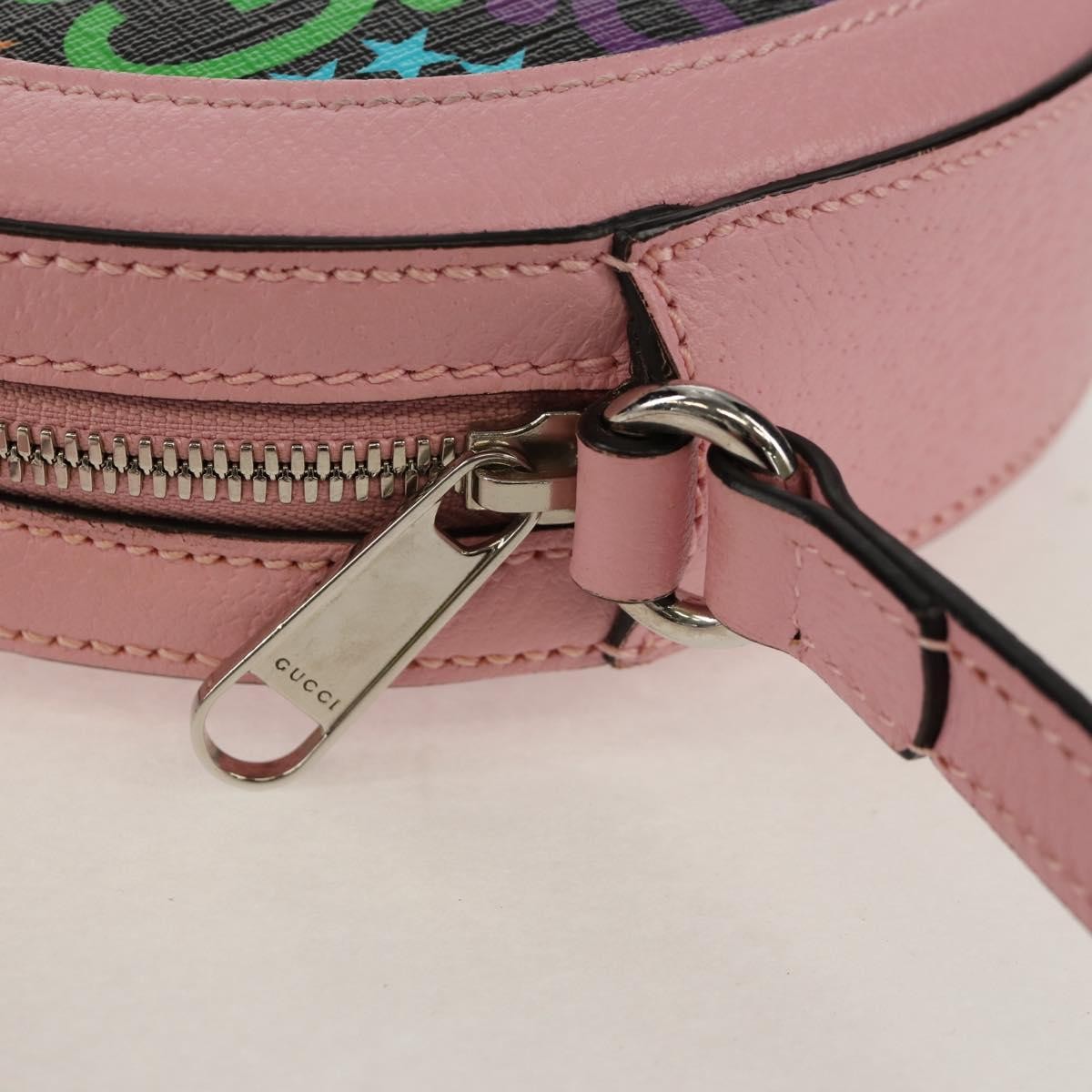 Gucci Round Shoulder Bag Psychedelic Print Gg Coated Canvas Multicolour Canvas Shoulder Bag Bag (Pre-Owned)