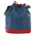 Louis Vuitton Tricolor Noe Handbag Epi Leather Blue Leather Shoulder Bag
