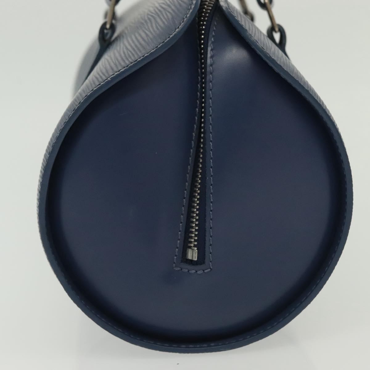 Louis Vuitton Soufflot Handbag Epi Leather Blue Leather Shoulder Bag