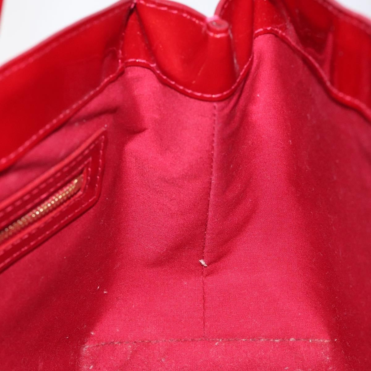 Louis Vuitton Wilshire Handbag Monogram Vernis Red Patent_Leather Handbag