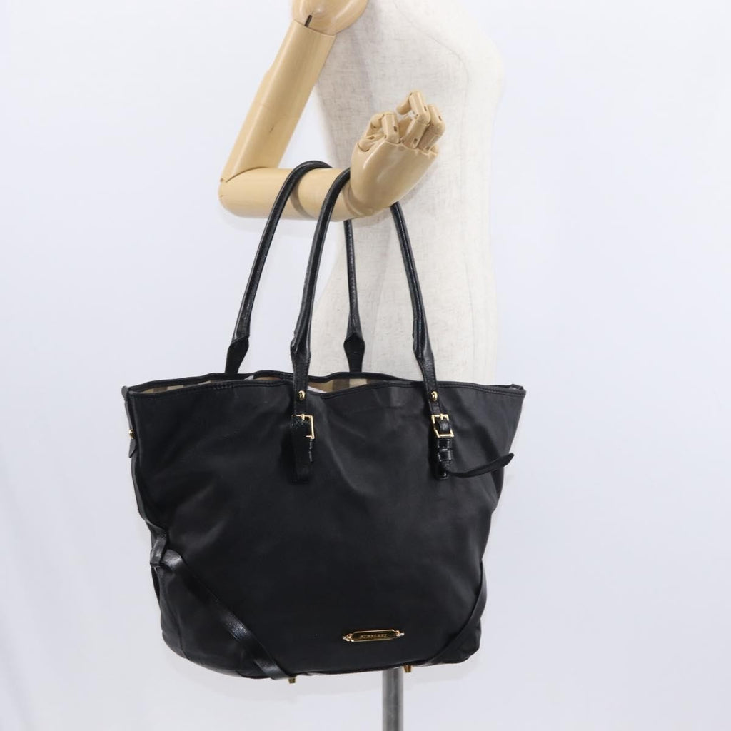 Burberry Vintage Tote Leather Black Leather Tote Bag