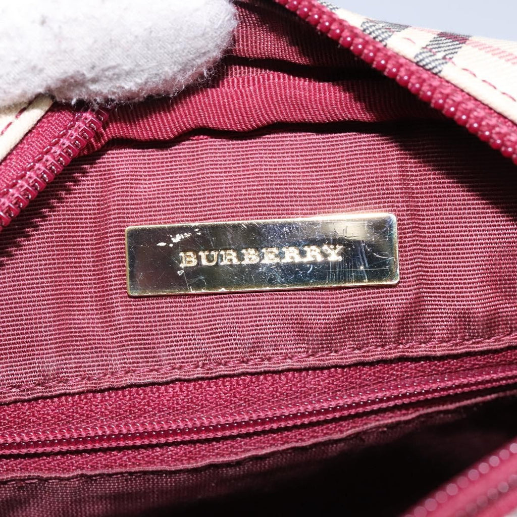 Burberry Nova Check Shoulder Bag Canvas And Leather Beige Canvas Shoulder Bag