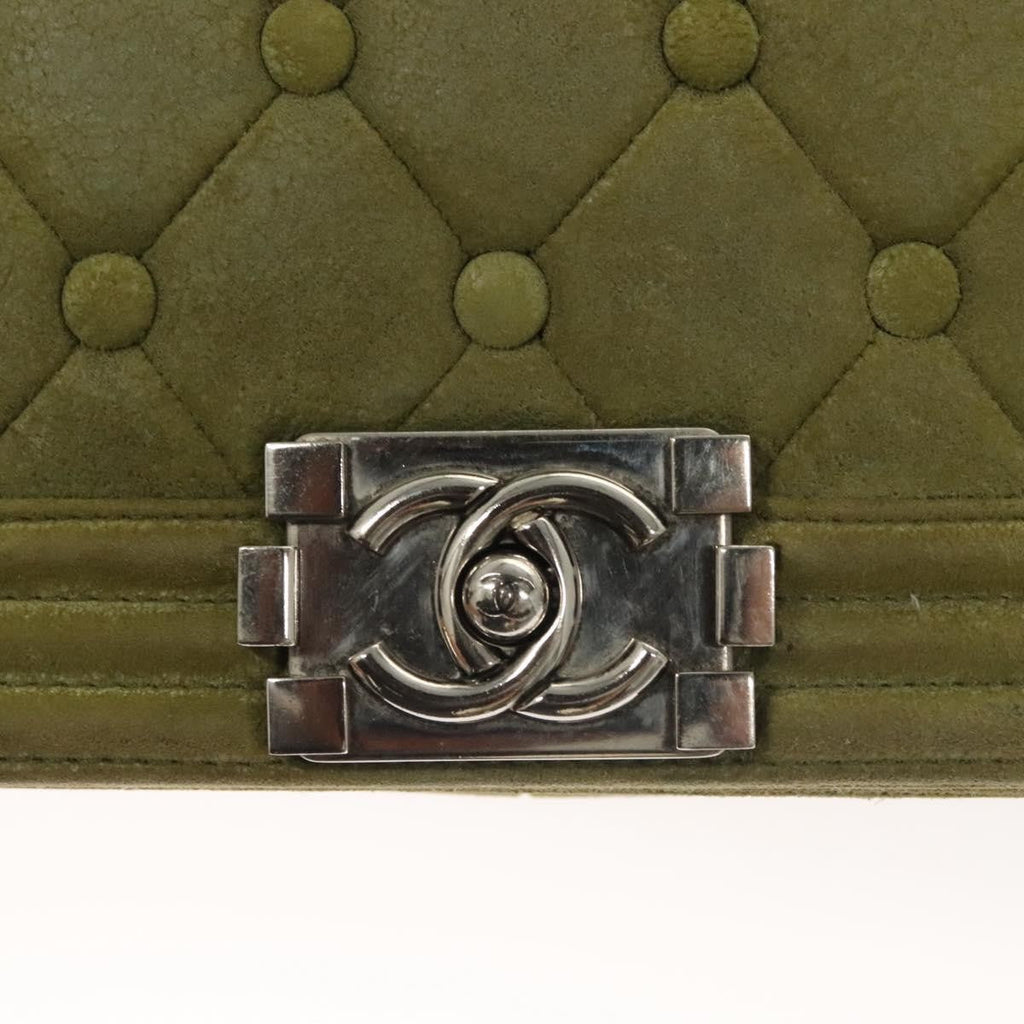 Chanel Celtic Boy Flap Bag Suede Green Suede Shoulder Bag Bag